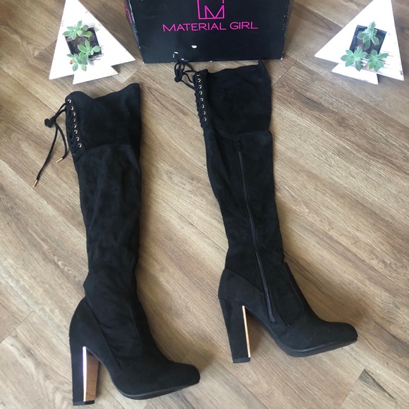 material girl over the knee boots